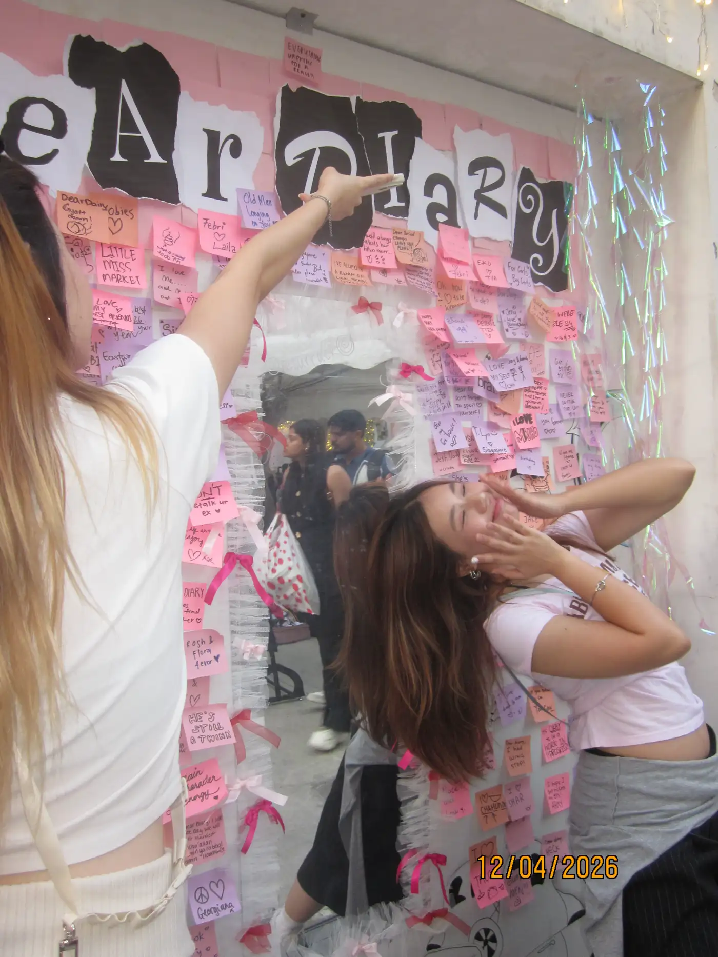 Dear Diary event activation wall